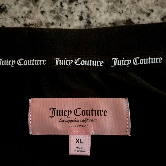 Juicy Couture Logo 2PC Set Loungewear Pajamas Born In The USA Bling NWT - Picture 6 of 6